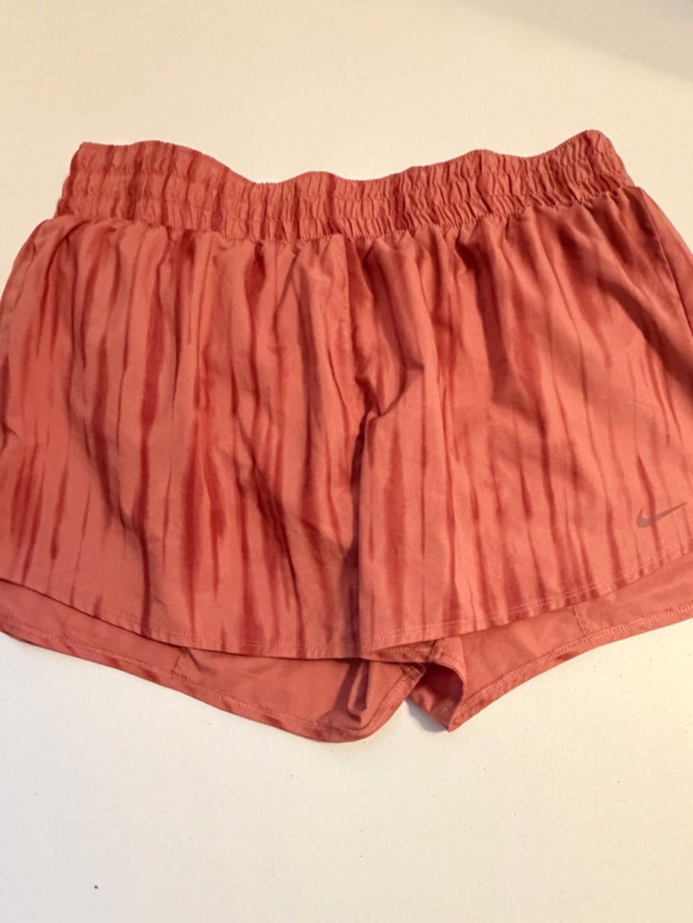 Nike Women's Coral-Red Athletic Shorts